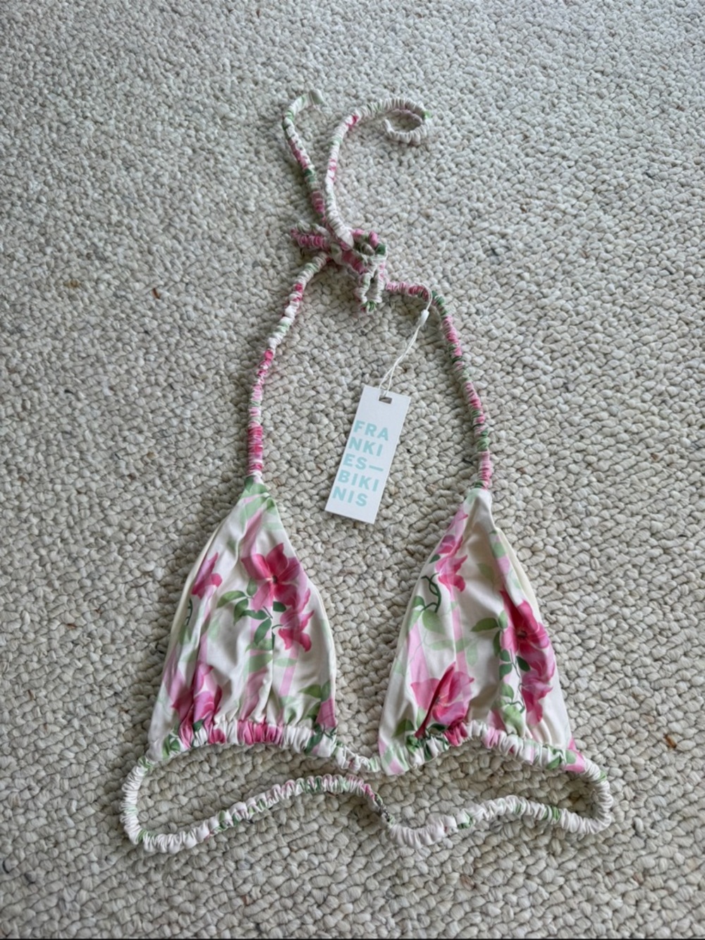Frankies Bikinis Hope Floral Triangle Bikini Top